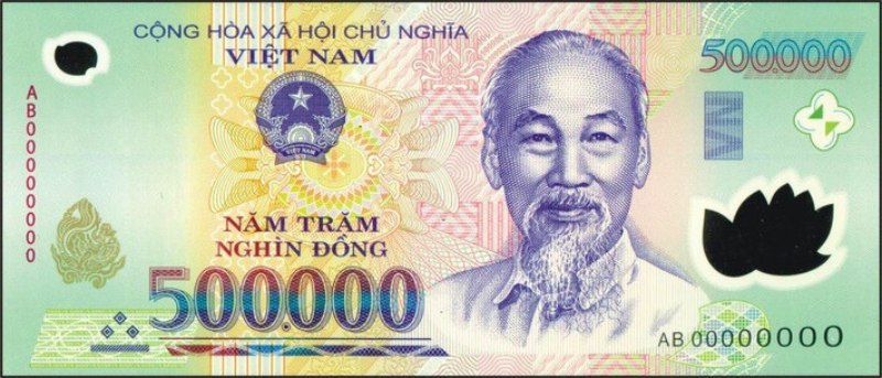 Billet de 500 000 đồng en polymère, la plus grande coupure en circulation au Vietnam aujourd’hui