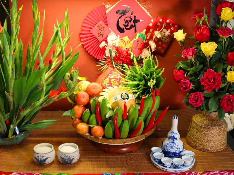 Plateau de cinq fruits : Une tradition ancestrale pour le Nouvel An vietnamien